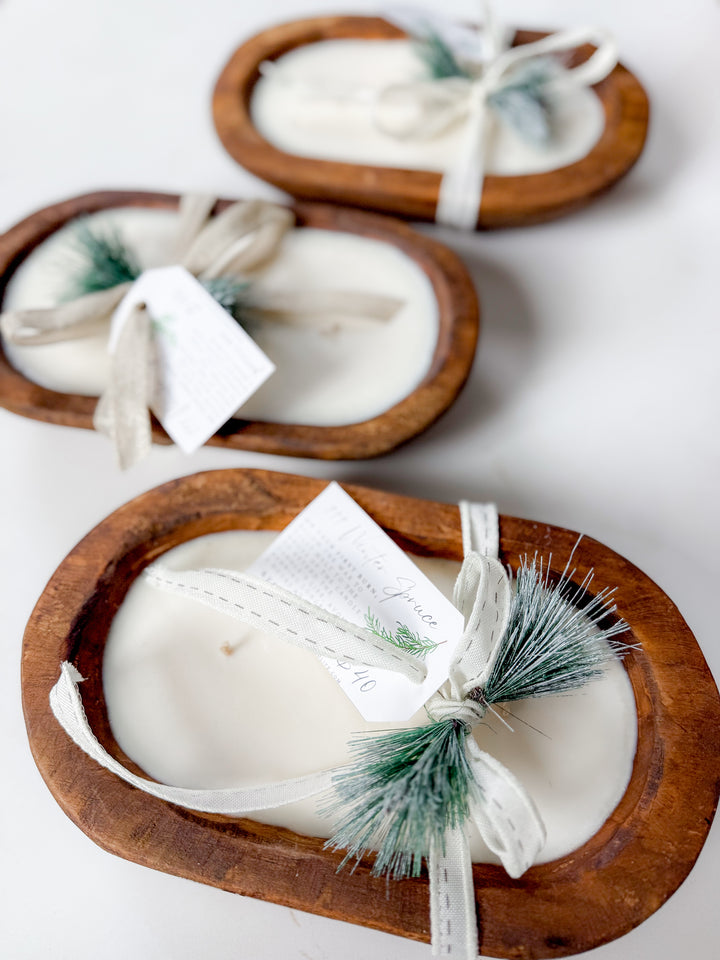 The 111 Winter Spruce Dough Bowl Candle