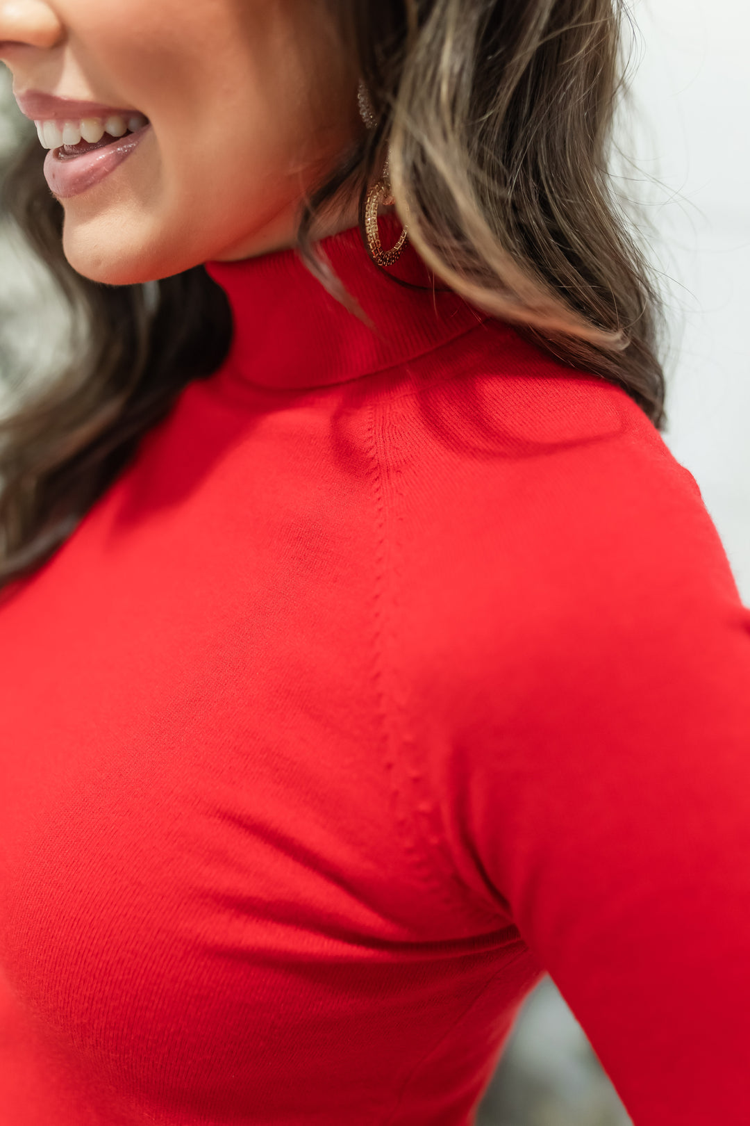 The Holly Berry Turtleneck Top