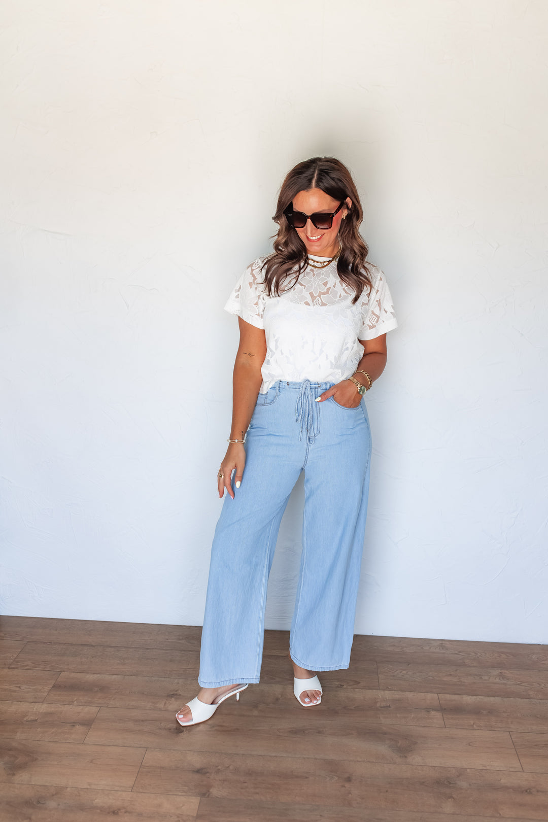 The Summer Bloom Lace Top - One Eleven Olive Boutique