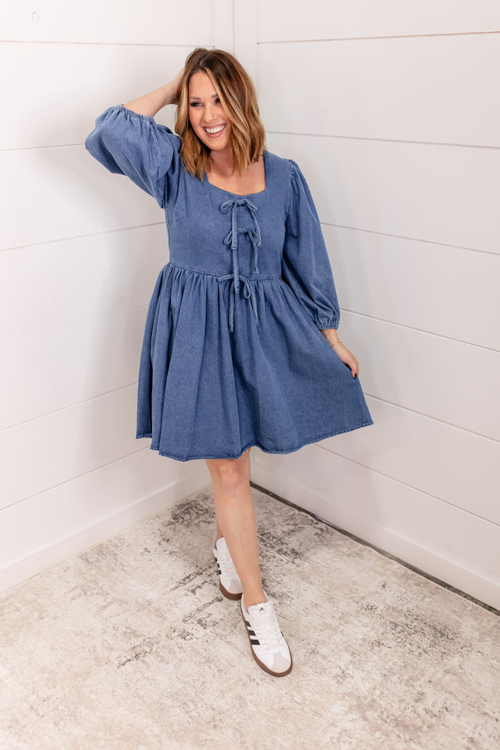 The Tied in Denim Dress