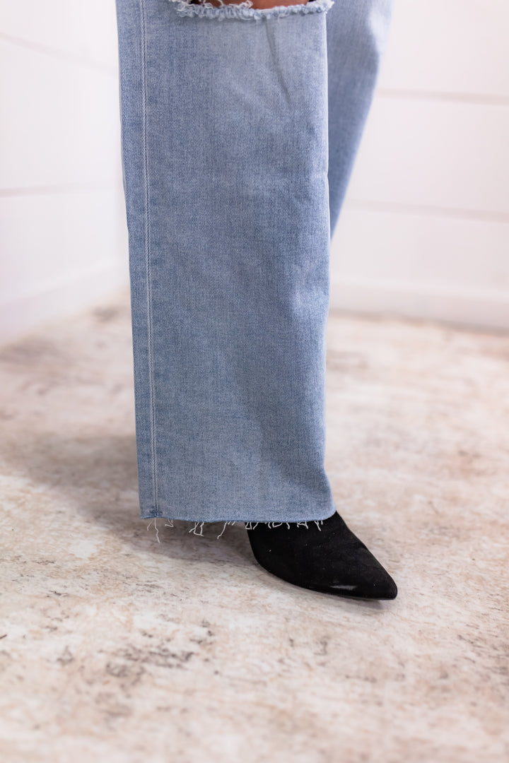 The Love Talk Wide Leg Jeans