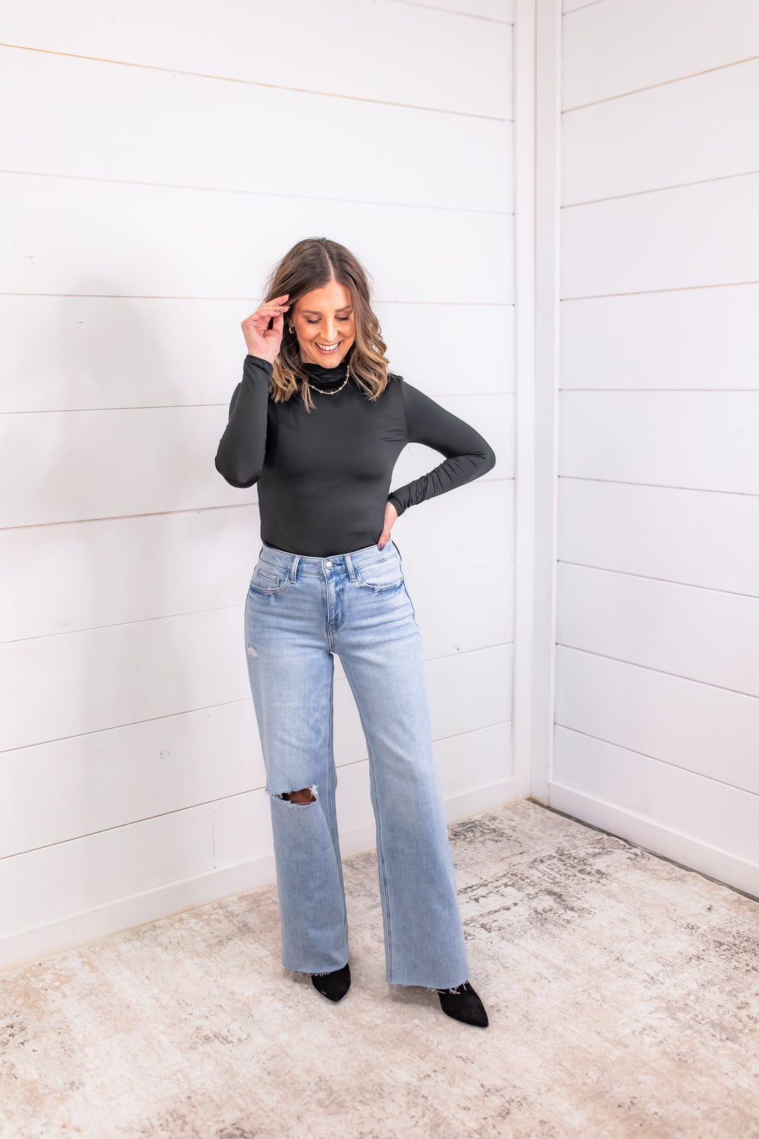 The Love Talk Wide Leg Jeans