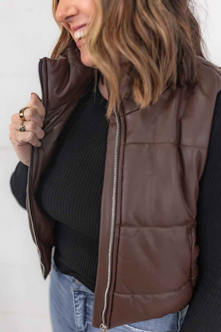 The Faux Luxe Puffer Vest