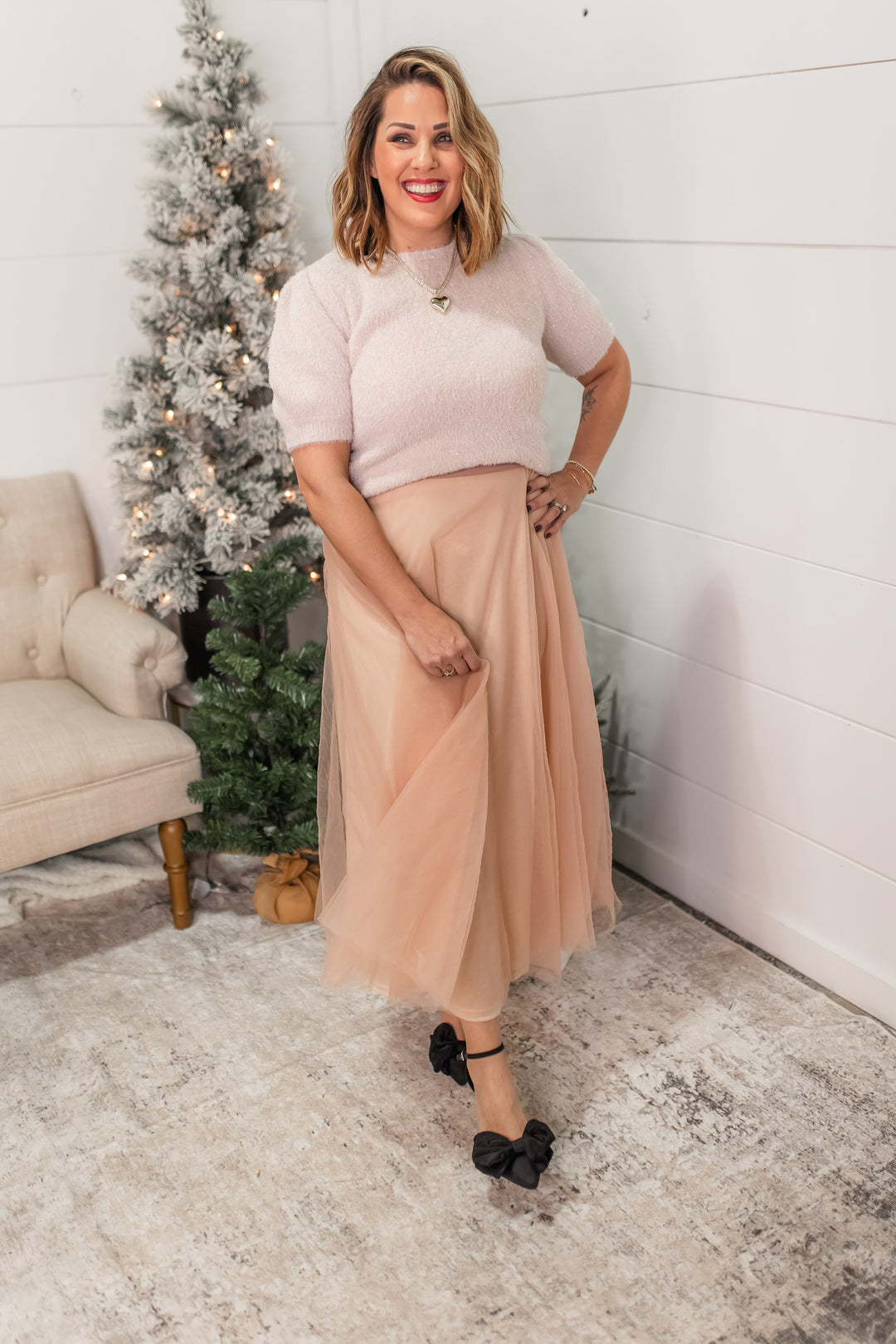 The Champagne Mist Tulle Skirt