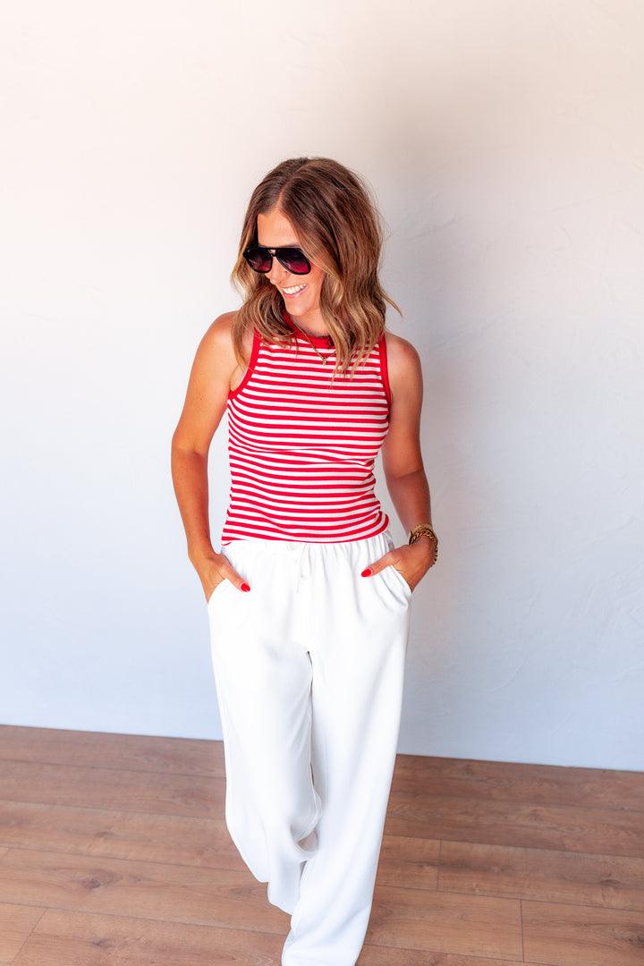 The Americana Stripe Tank - One Eleven Olive Boutique