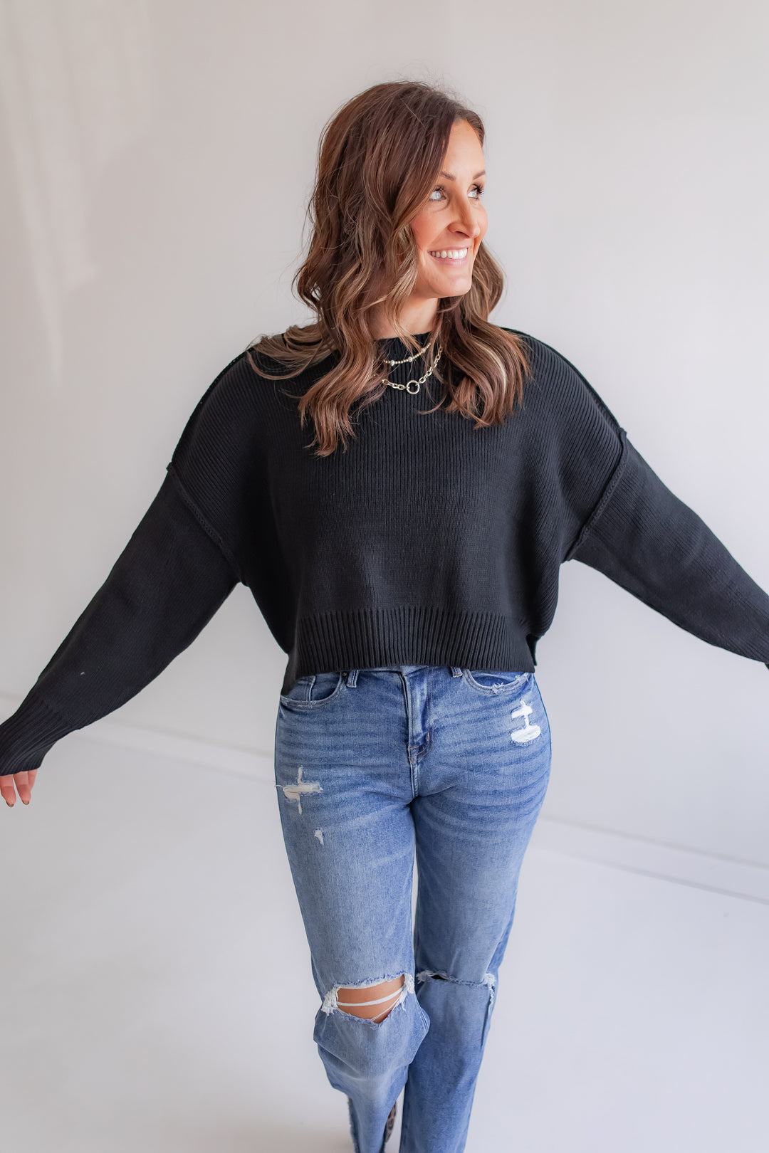 The Autumn Mood Sweater - Black