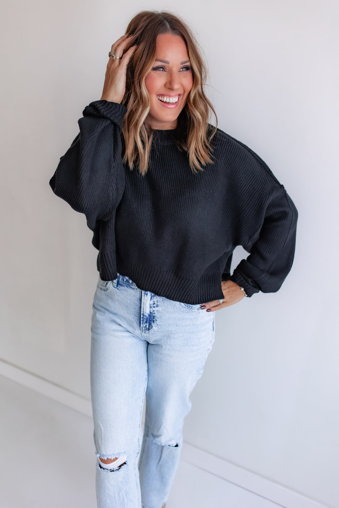 The Autumn Mood Sweater - Black