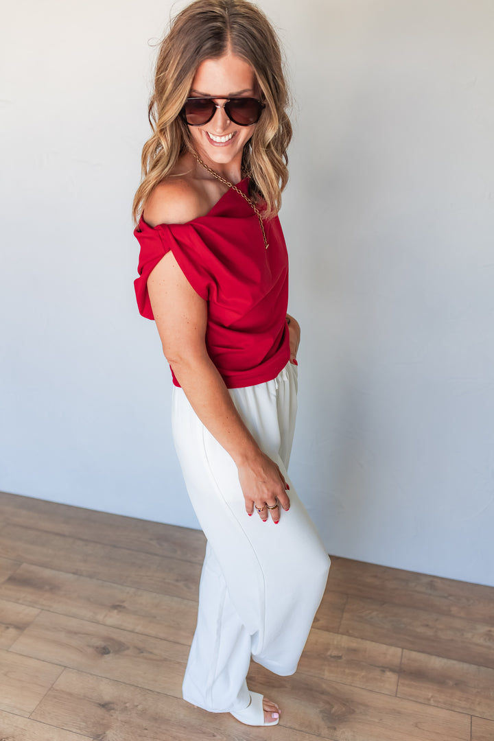 The Rosie One Shoulder Top - One Eleven Olive Boutique