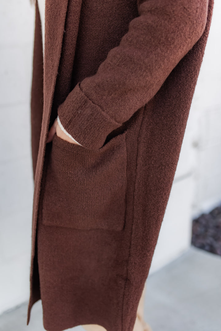 The Lana Duster Cardigan - Chocolate