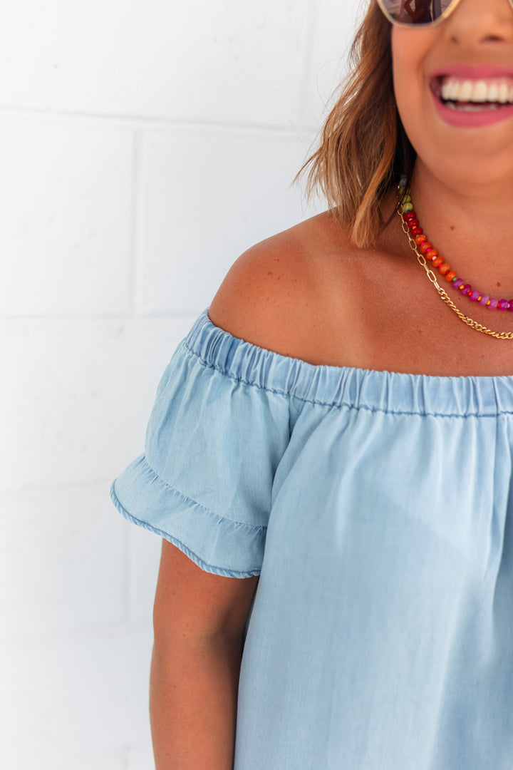 The Right Time Chambray Dress