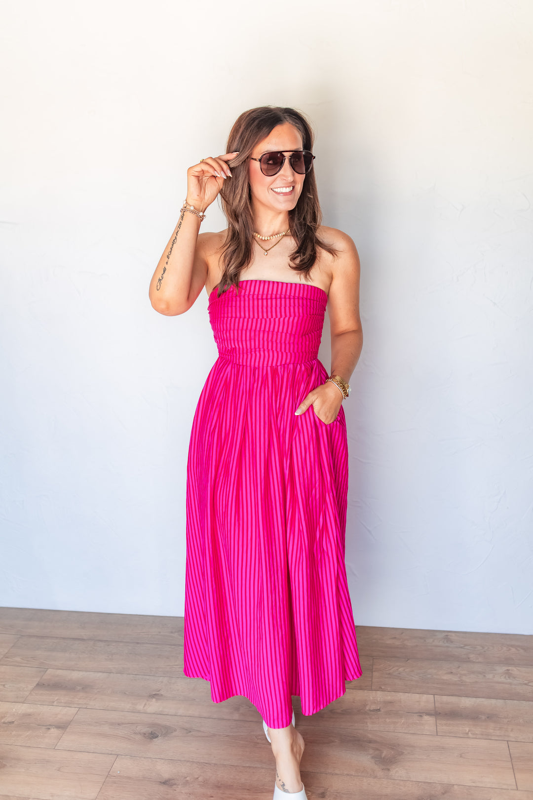 The Paradise Pink Midi Dress