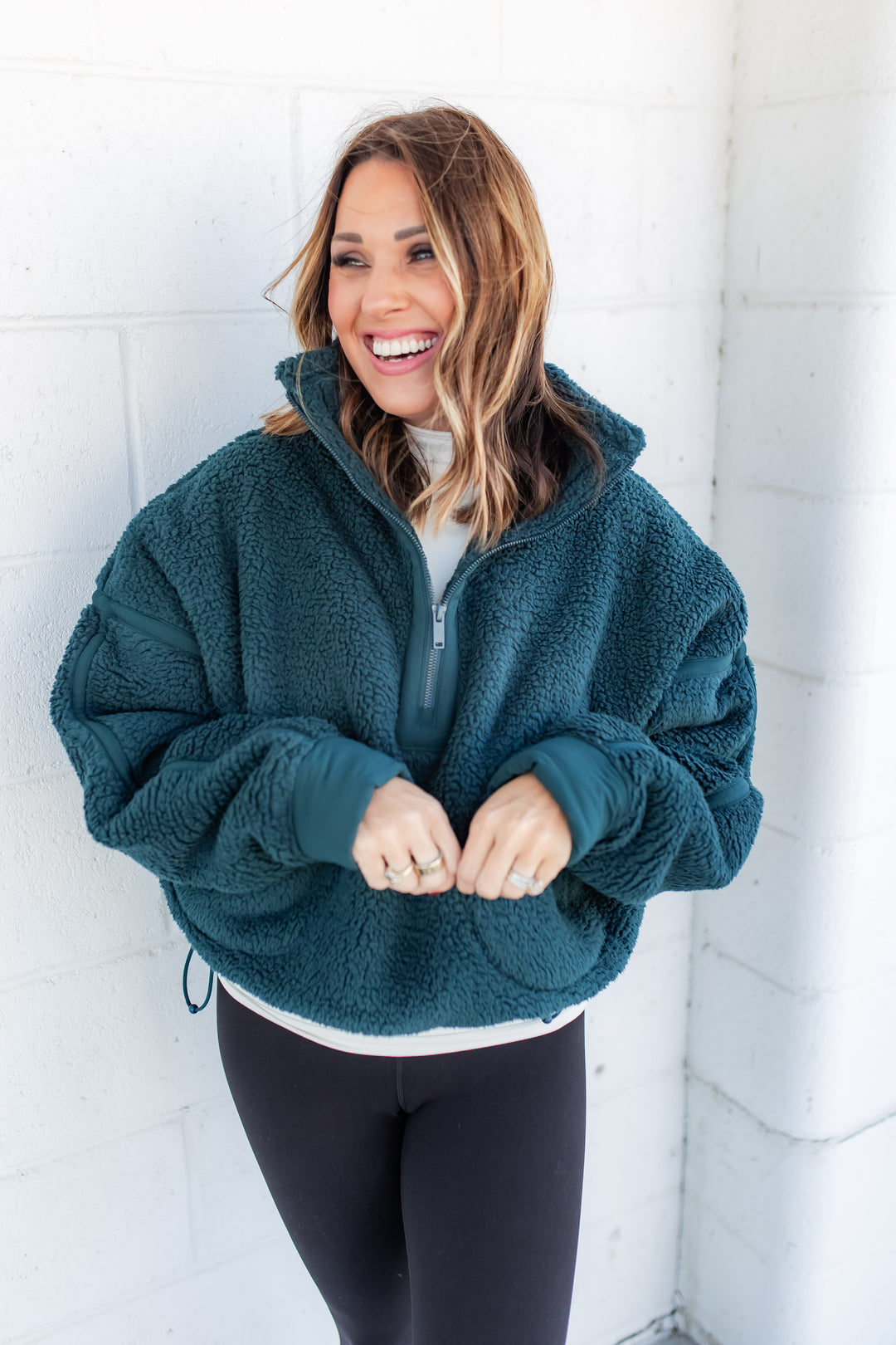The Stick Season Sherpa Pullover - Green