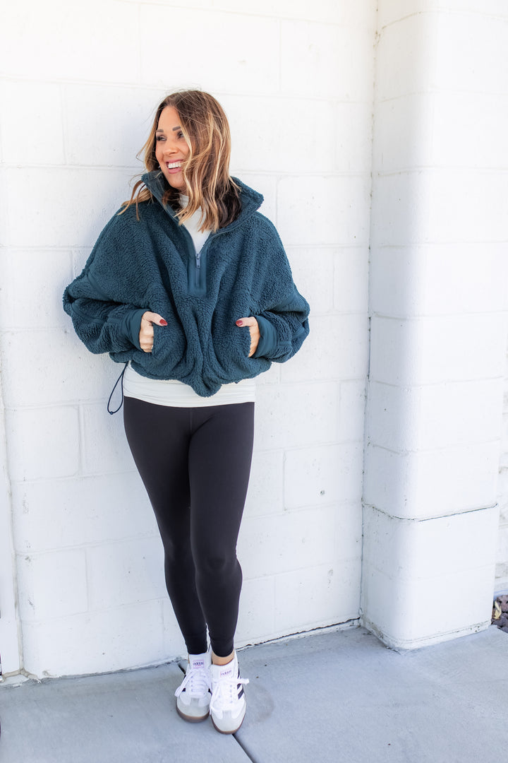 The Stick Season Sherpa Pullover - Green