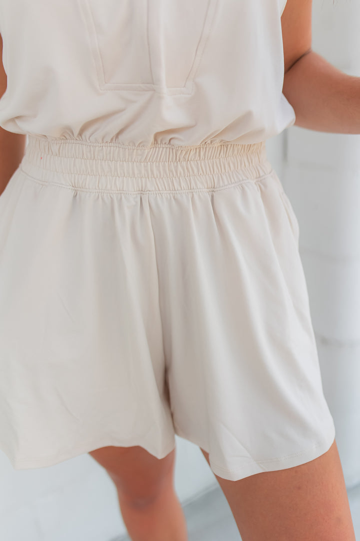 The Out All Day Romper - Beige