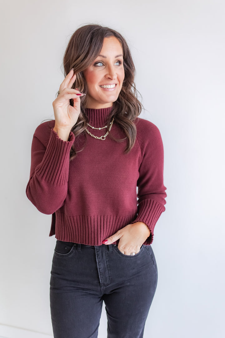 Redwood holiday turtleneck sweater for women