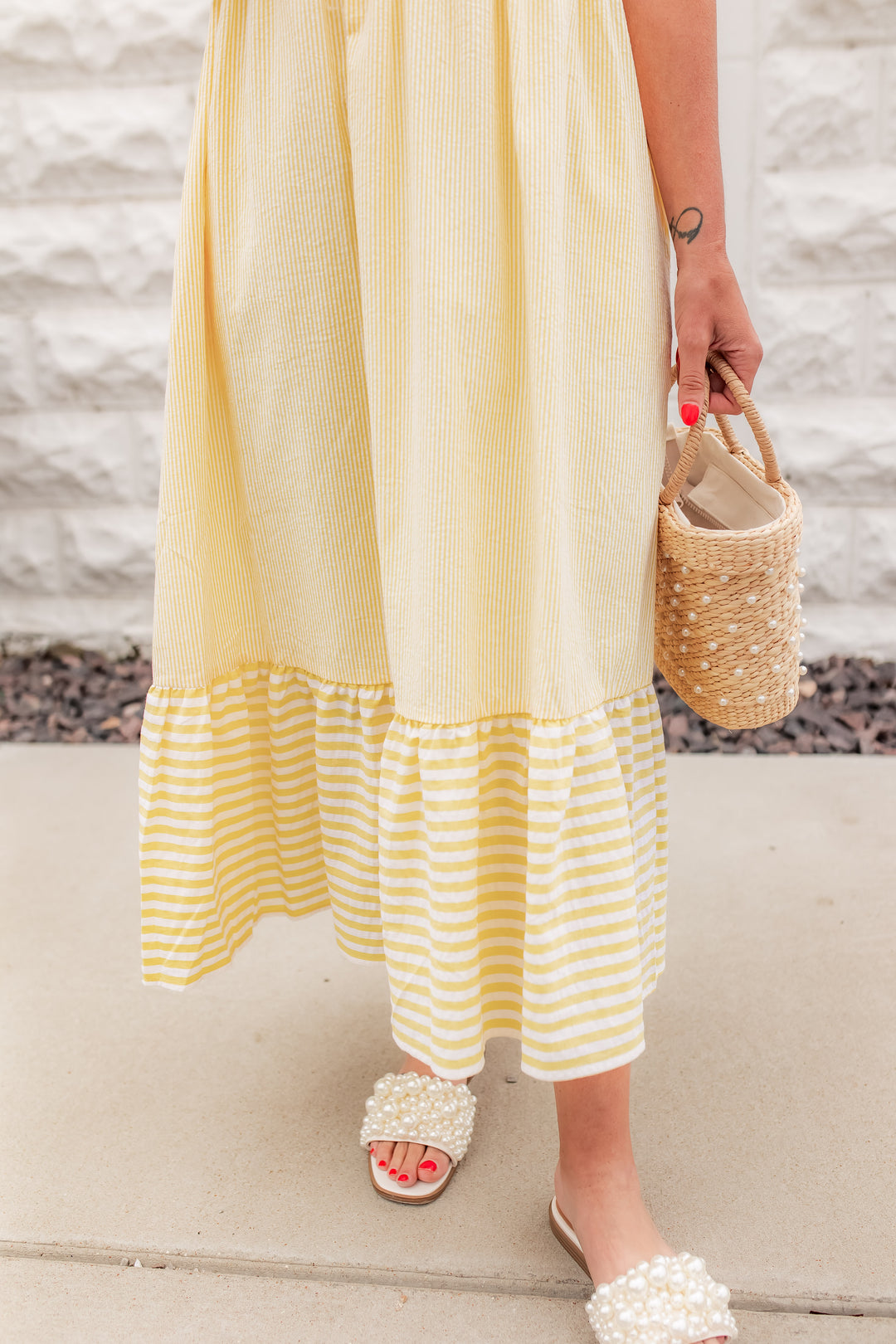 The Sunshine Stripe Midi Dress