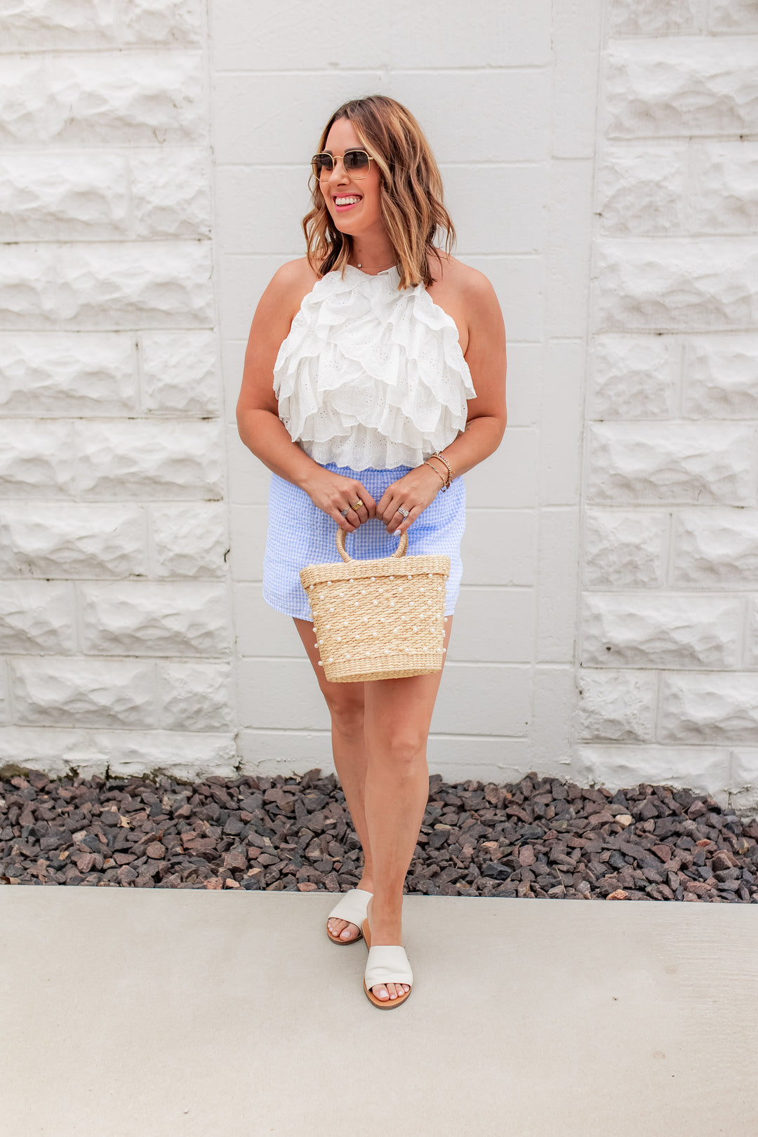 The Top Tier Eyelet Halter Top