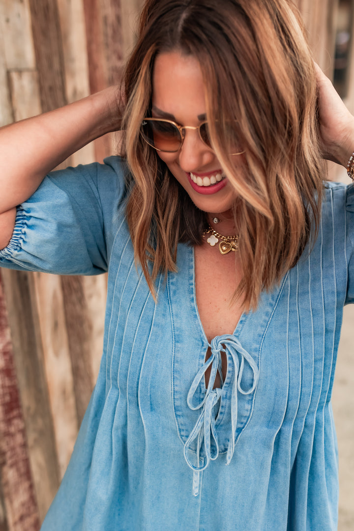 The Backroads Denim Romper