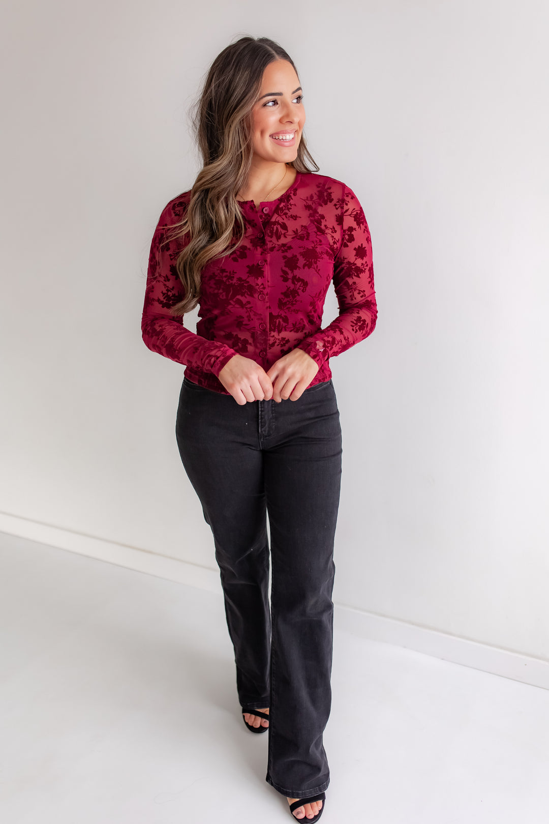 The Seasonal Bloom Velvet Top