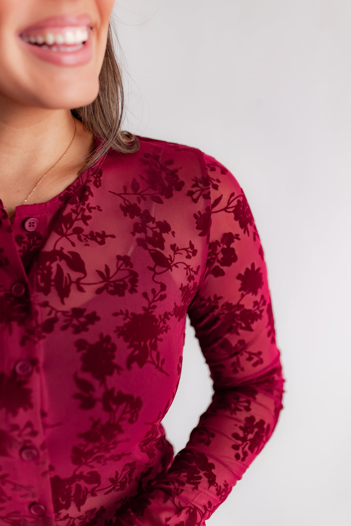 The Seasonal Bloom Velvet Top