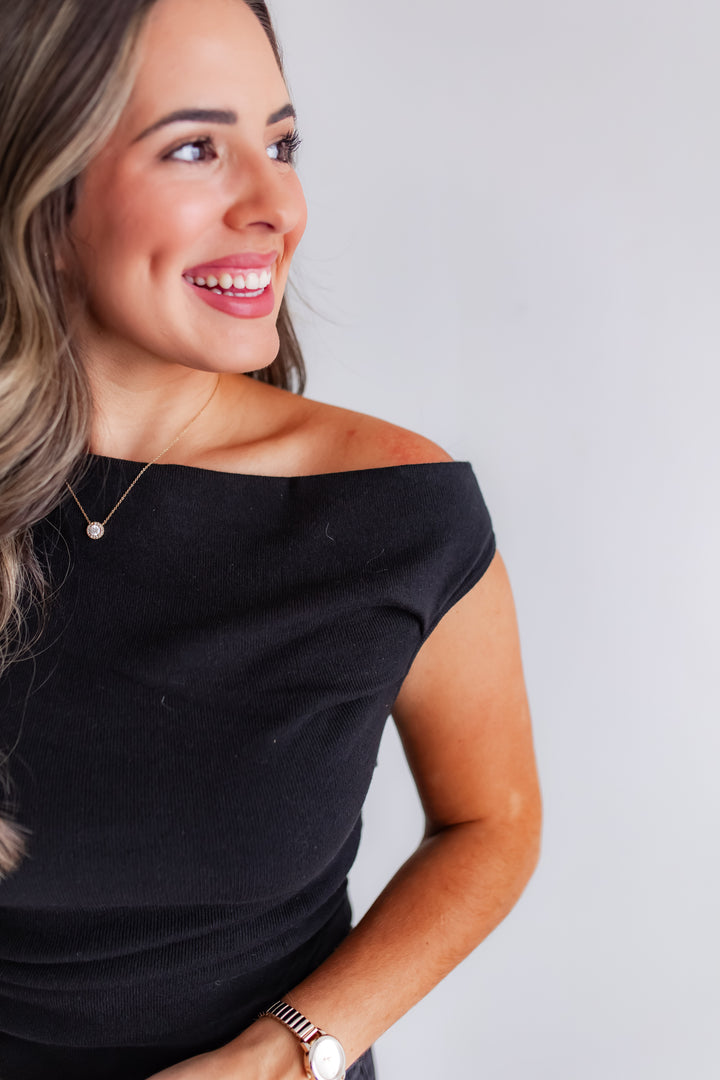 The Evening Soirée Top - Black