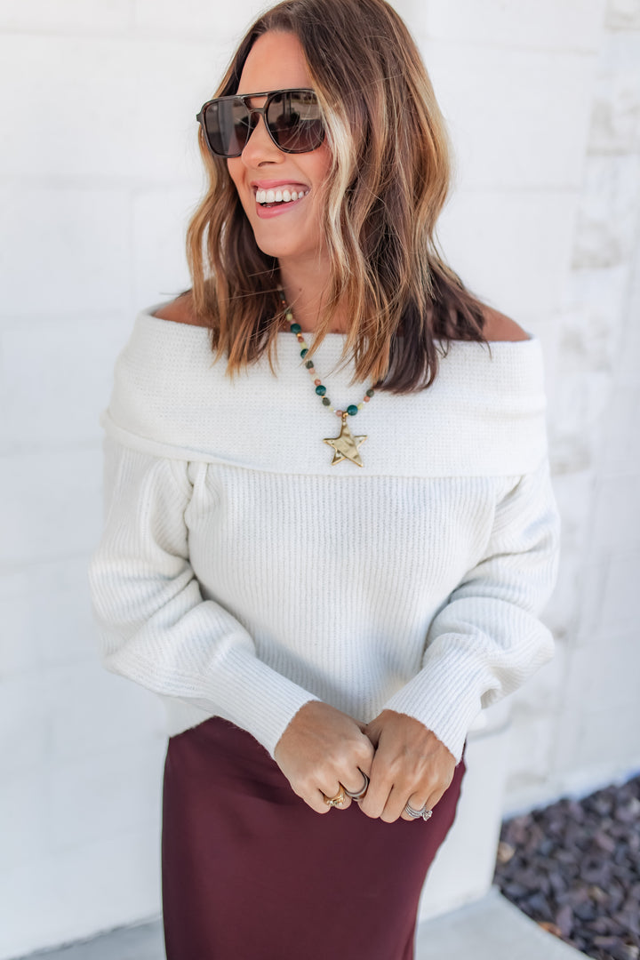 The Satin Holiday Midi Skirt