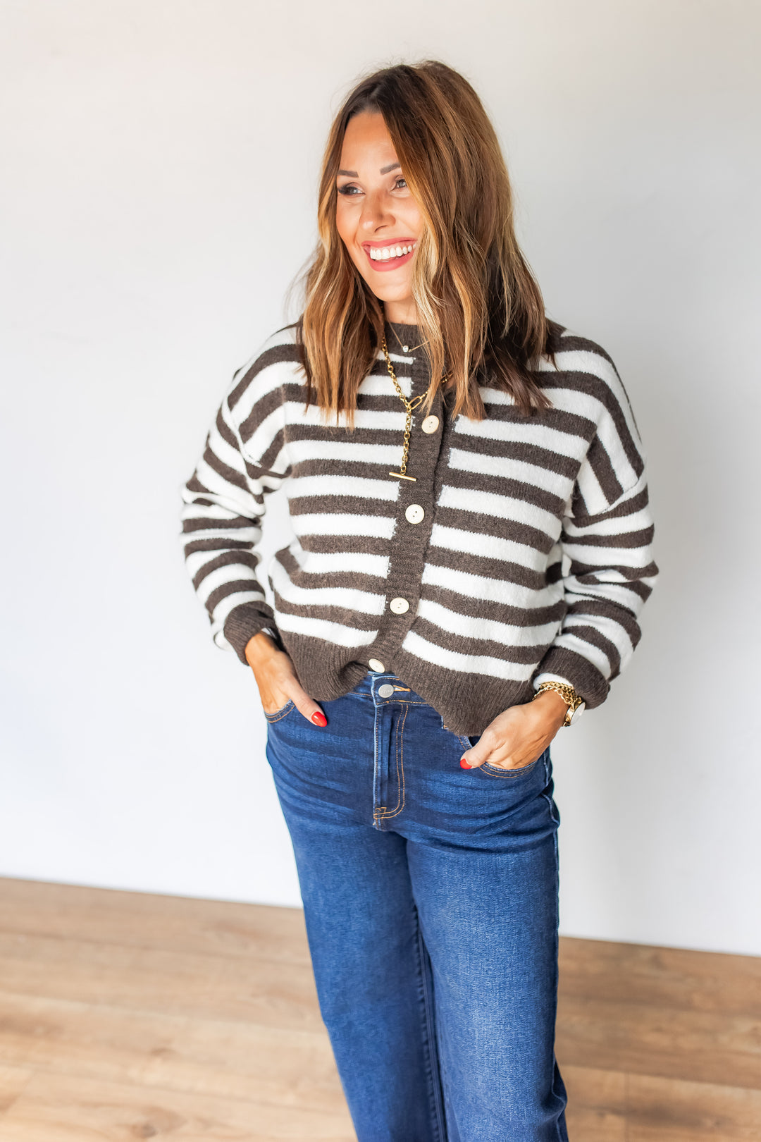 The Cora Striped Cardigan
