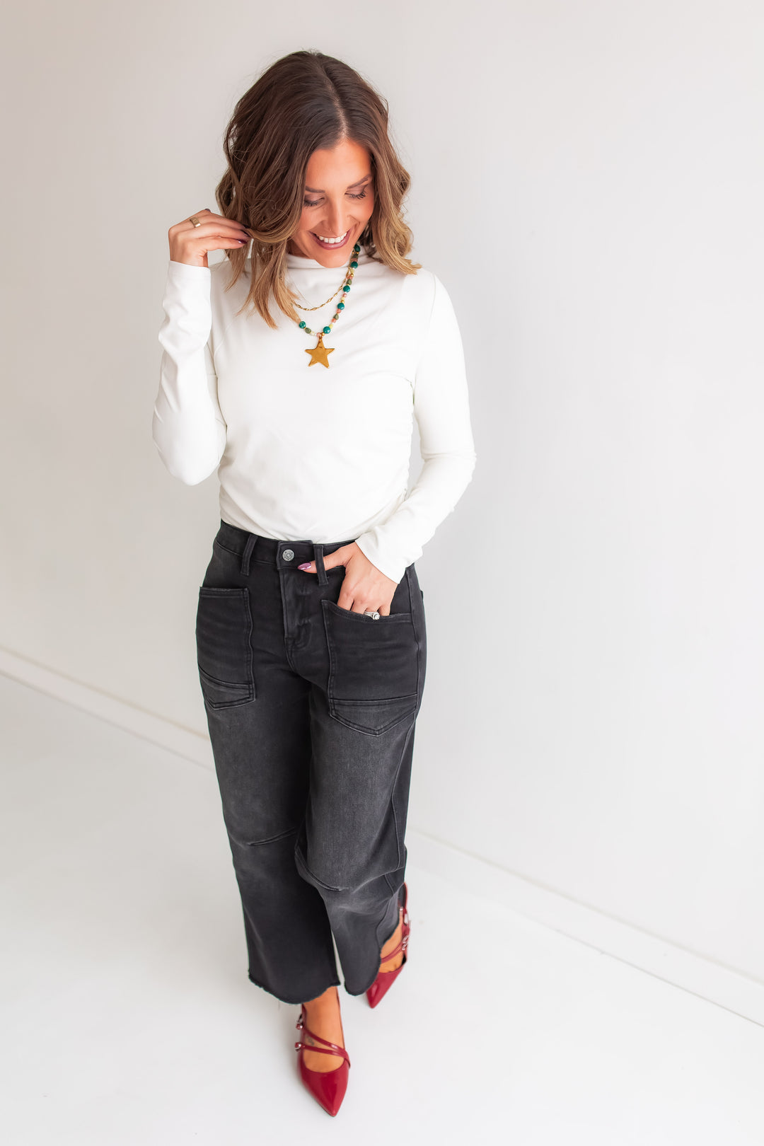 The Dusky Charm Barrel Jeans