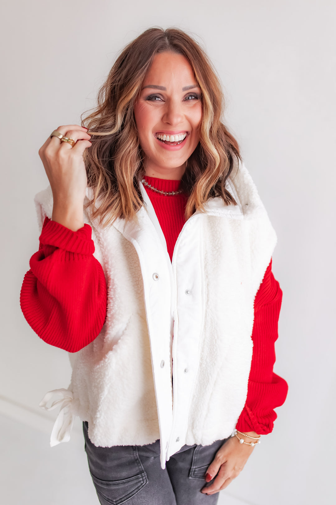 The Jovie Sweater - Red