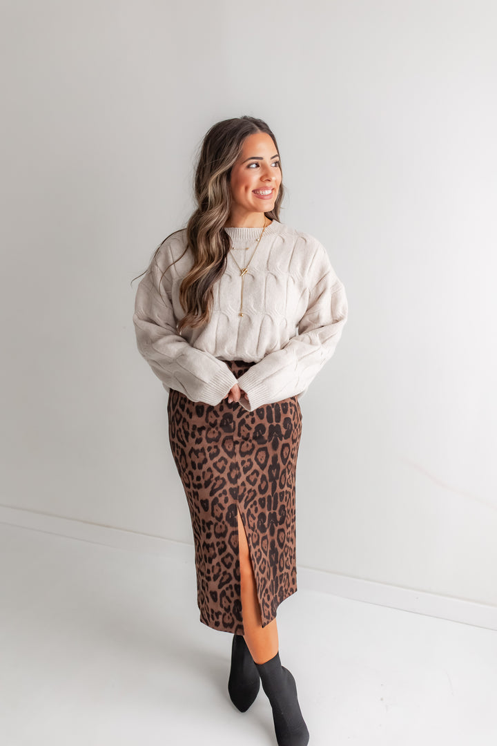 The Frosted Mesa Cable Knit Sweater