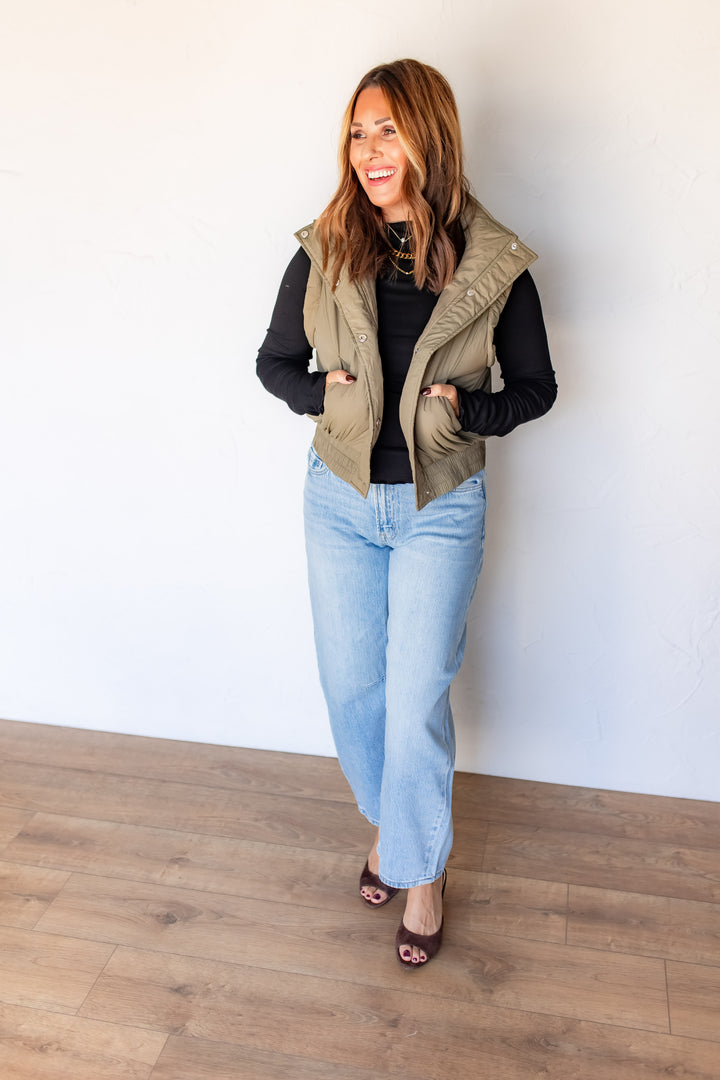 The Palmer Puffer Vest - Olive