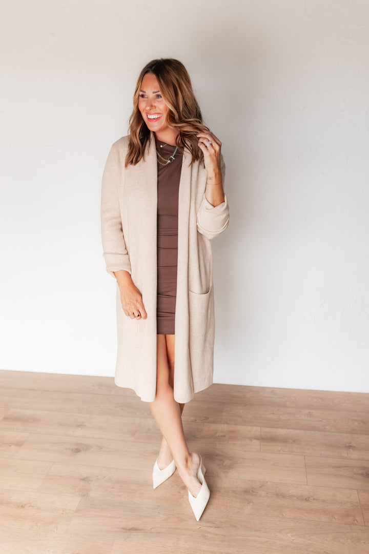 The Lana Duster Cardigan - Grain - One Eleven Olive Boutique