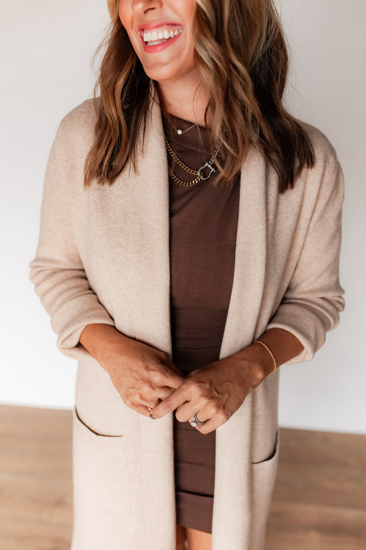 The Lana Duster Cardigan - Grain - One Eleven Olive Boutique
