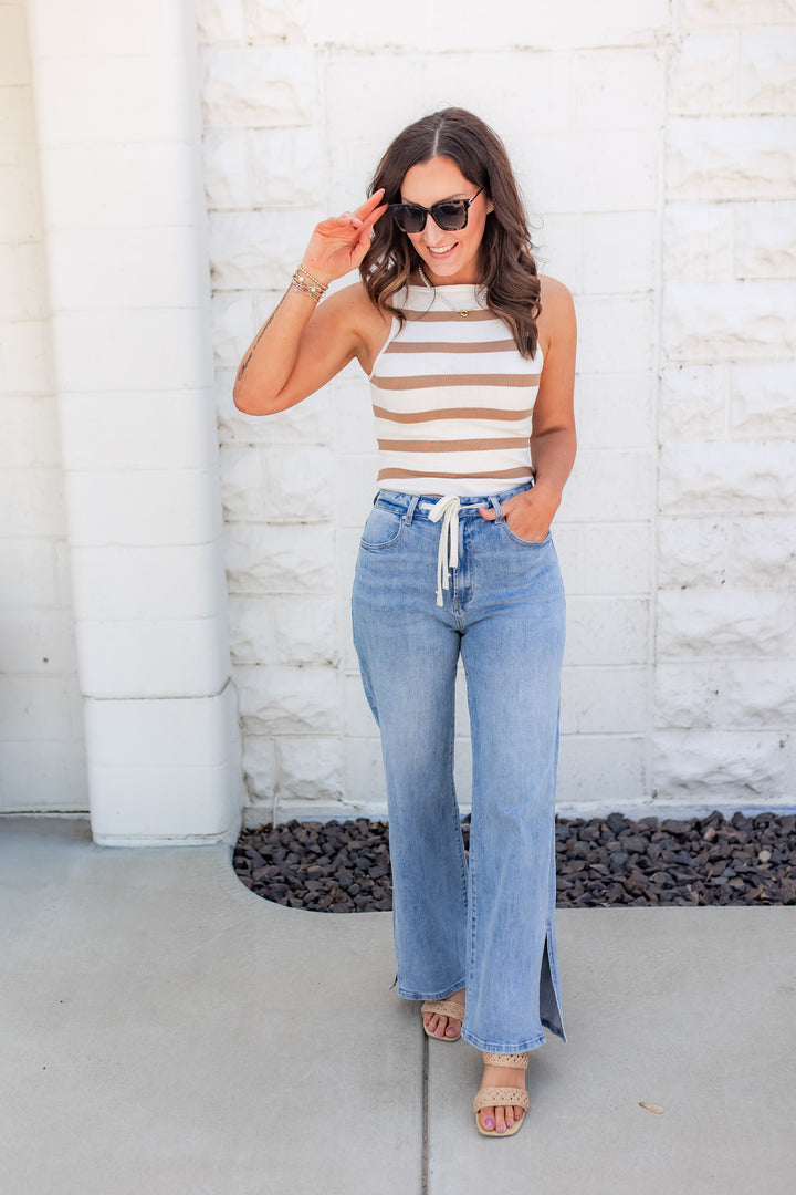 The Jojo Waist Tie Jeans