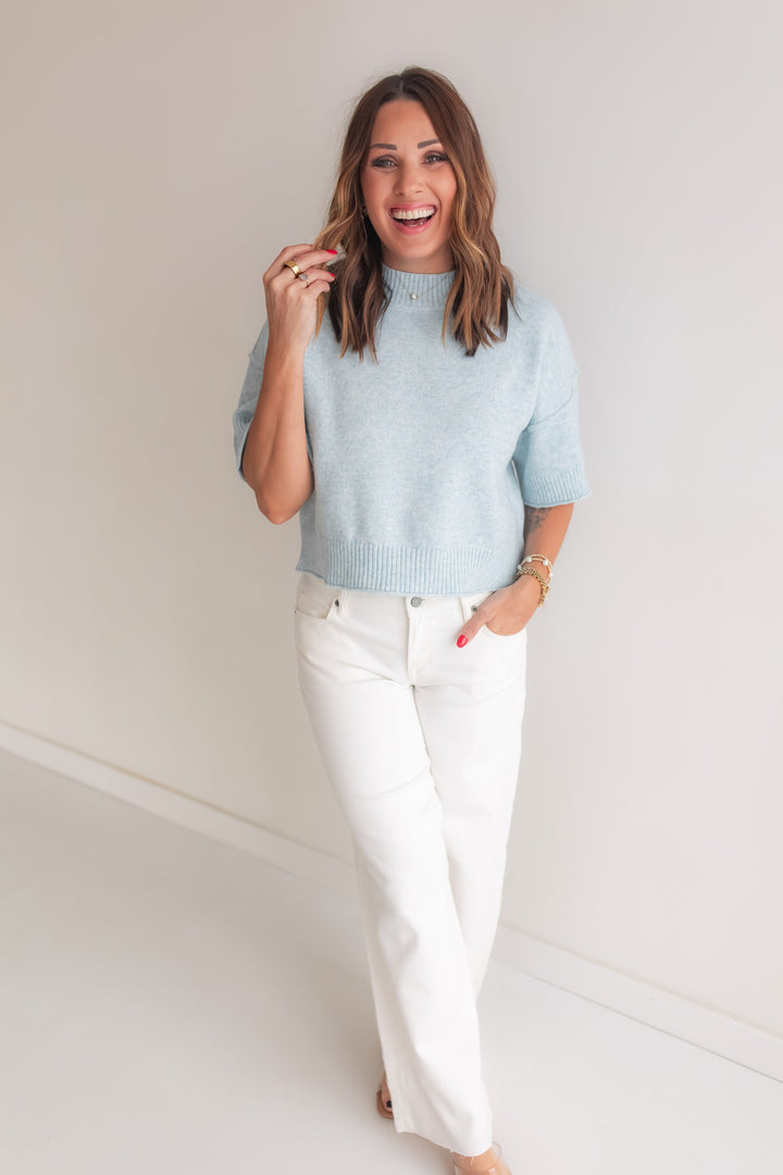 The Linley Sweater - Light Blue