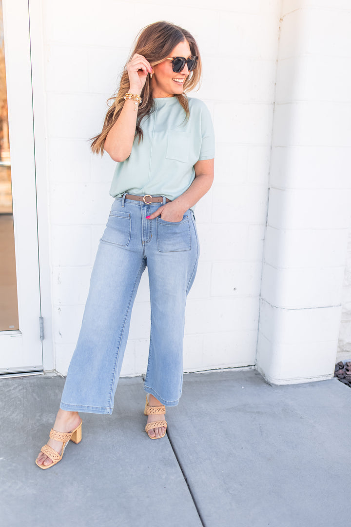 The Alivia High Rise Crop Jeans