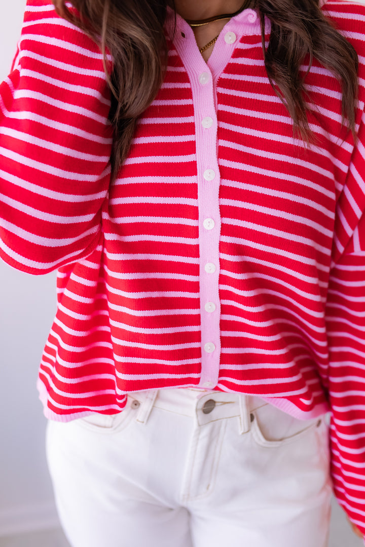 The Karlie Striped Cardigan