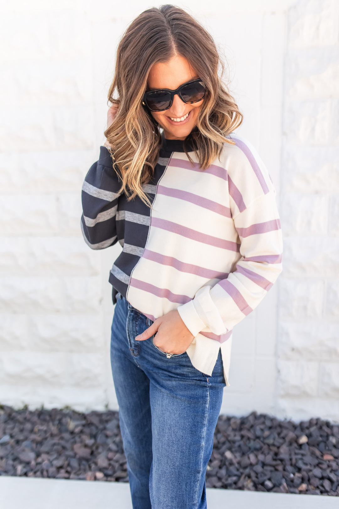 The Striped Ease Top