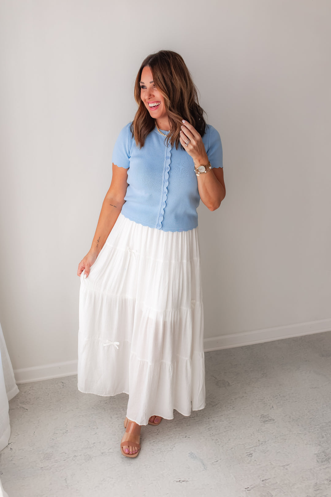 The Skye Scallop Top