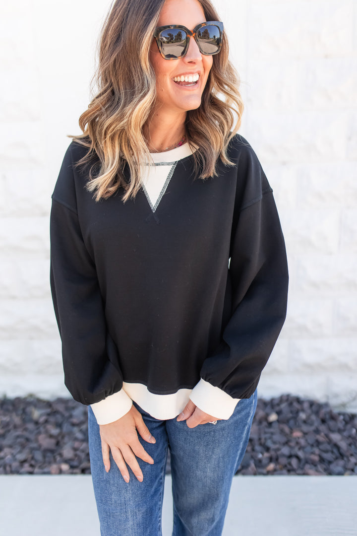 The Dual Tone Chic Pullover