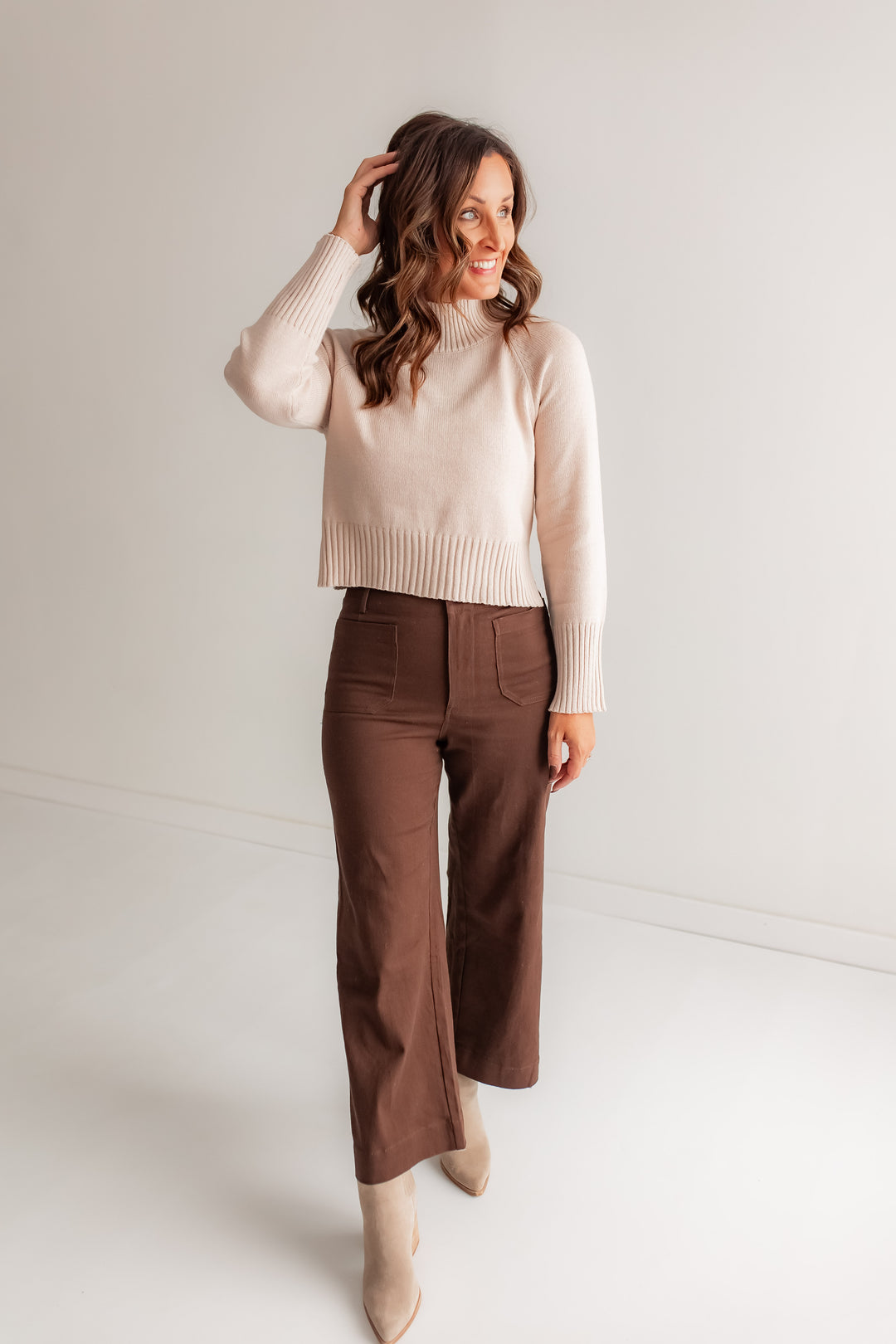 The Cocoa Dusted Wide Leg Pants