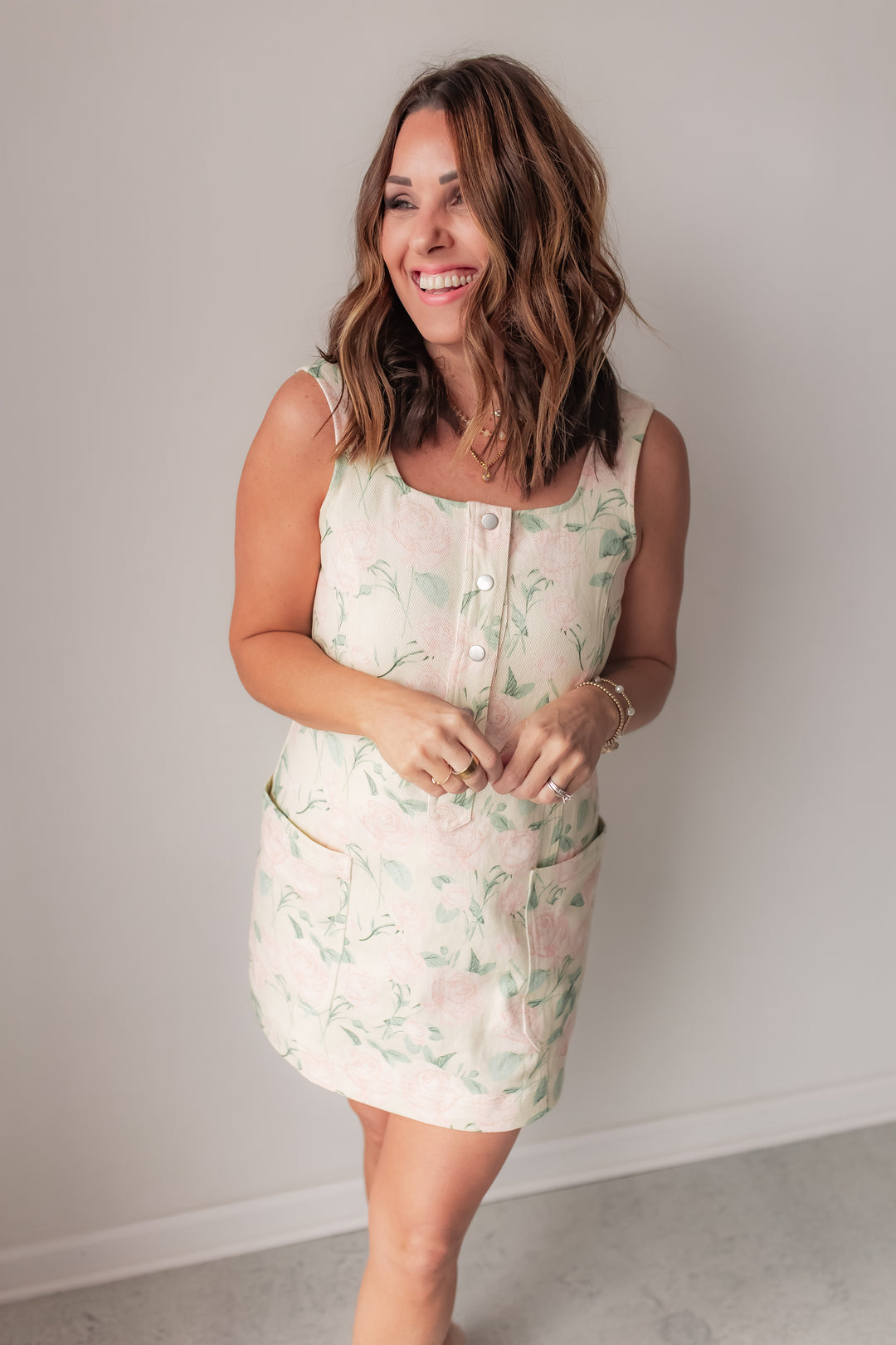 The Petal Lane Denim Dress - One Eleven Olive Boutique
