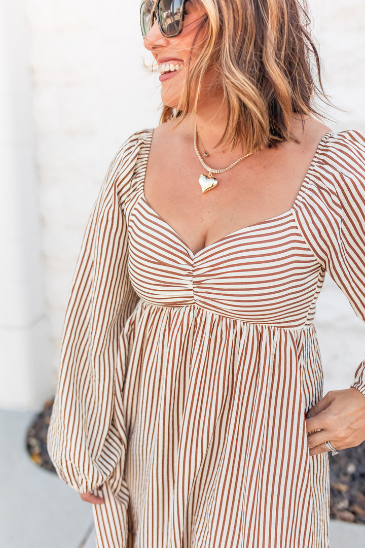 The Effortless Stripes Midi Dress