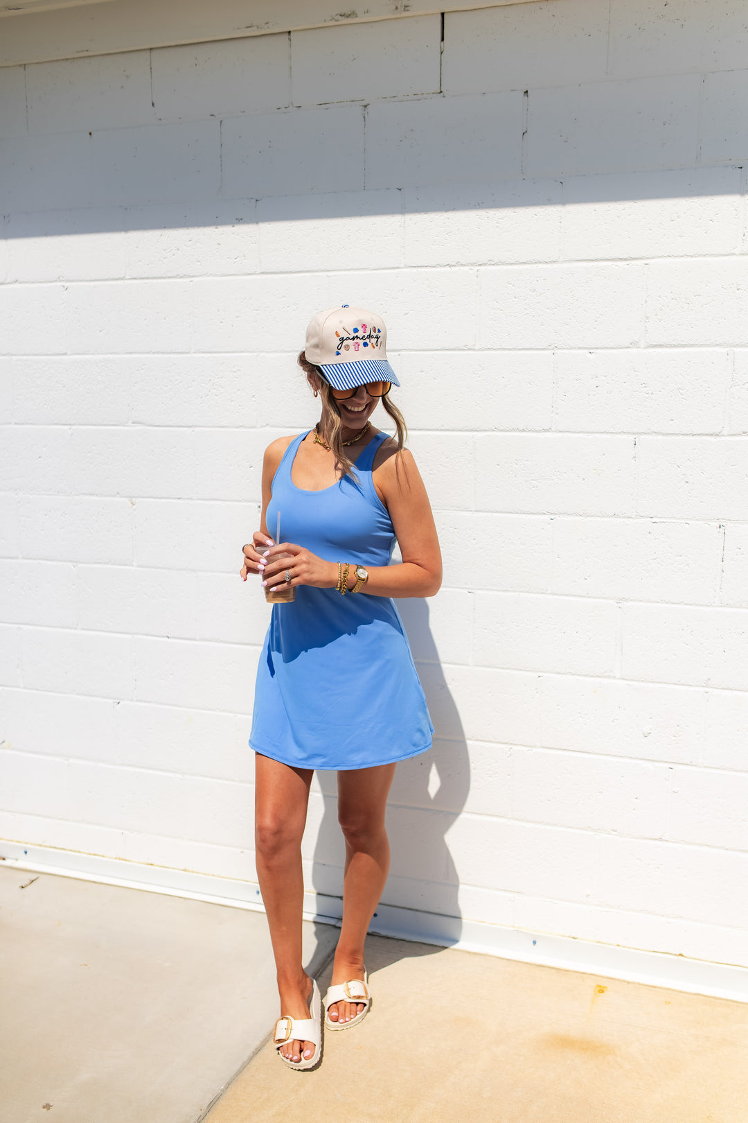 The In the Zone Active Dress - Blue - One Eleven Olive Boutique