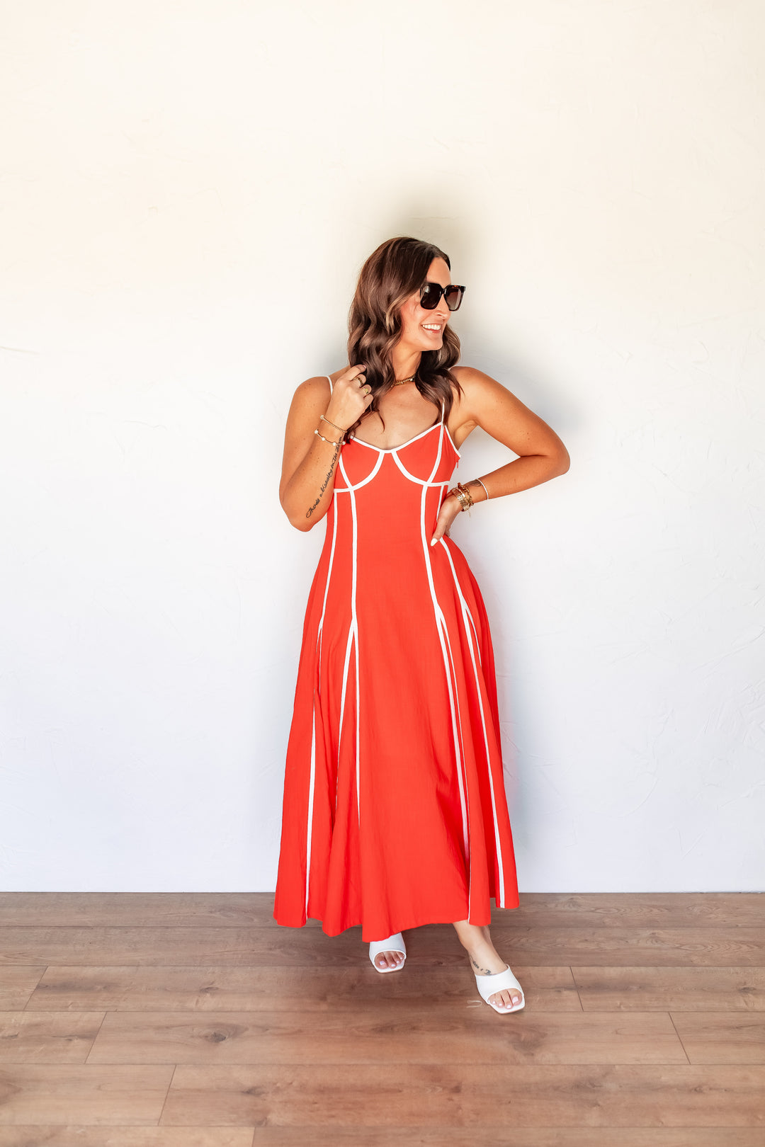 The Summer Romance Dress - Coral - One Eleven Olive Boutique