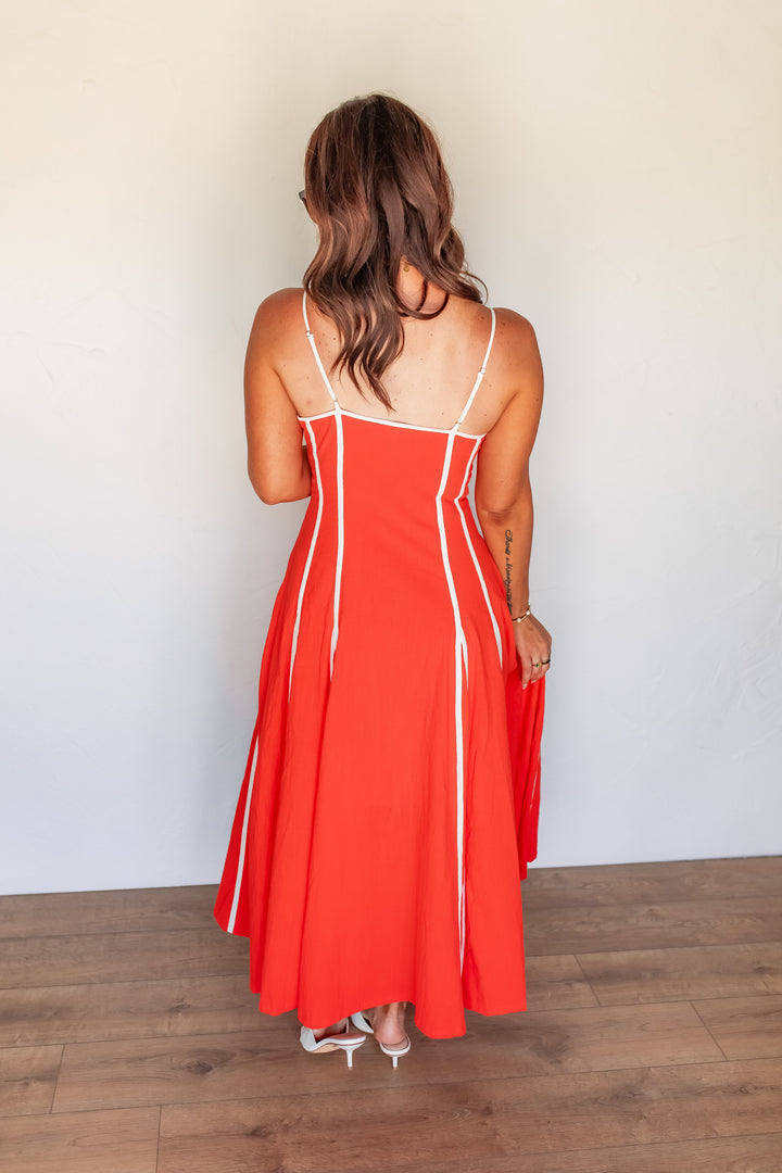 The Summer Romance Dress - Coral - One Eleven Olive Boutique