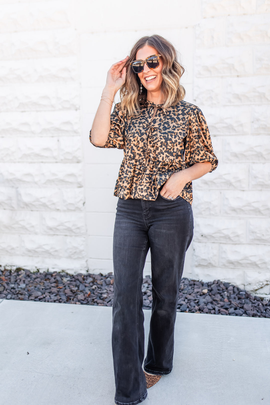 The Stay Wild Leopard Blouse