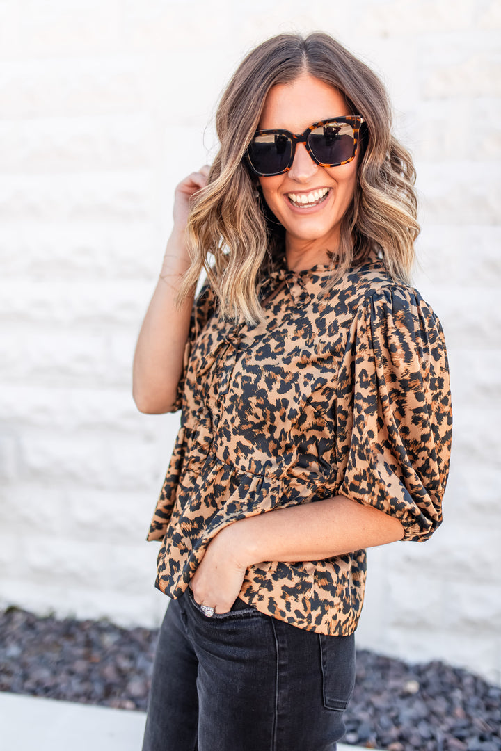 The Stay Wild Leopard Blouse