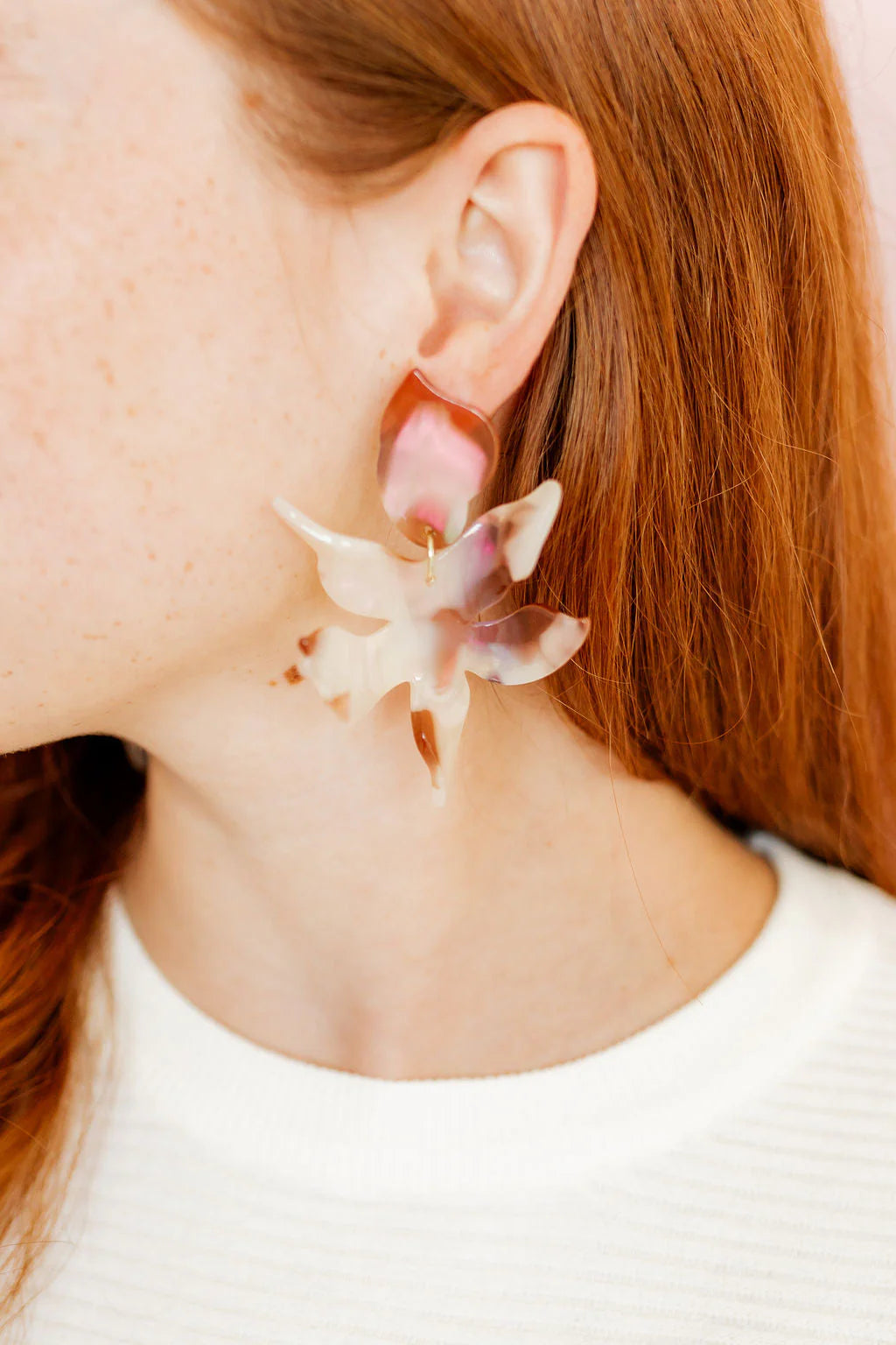 The Flora Lavender Honey Earrings [Linny & Co]