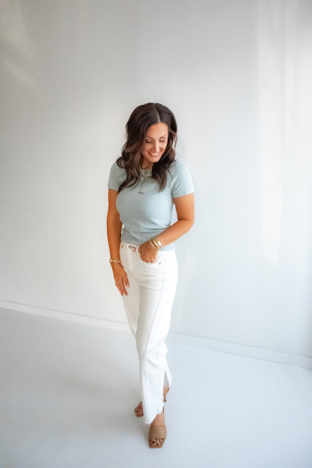 The Classic Cut Top - Light Blue